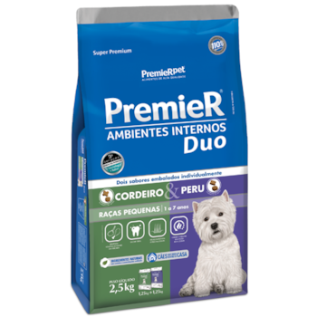Ração Premier Ambientes Internos Duii Cordeiro e Peru Cães Adultos - Premier Ração Premier Ambientes Internos Duii Cordeiro e Peru Cães Adultos - Premier