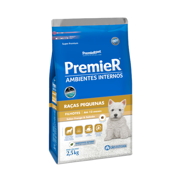 Ração Premier Ambientes Internos Frango e Salmão Cães Filhotes - Premier Ração Premier Ambientes Internos Frango e Salmão Cães Filhotes - Premier