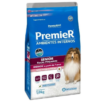 Ração Premier Ambientes Internos Frango e Salmão Cães Idosos(Sênior) - Premier Ração Premier Ambientes Internos Frango e Salmão Cães Idosos(Sênior) - Premier