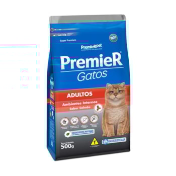 Ração Premier Ambientes Internos Salmão Gatos Adultos - Premier Ração Premier Ambientes Internos Salmão Gatos Adultos - Premier