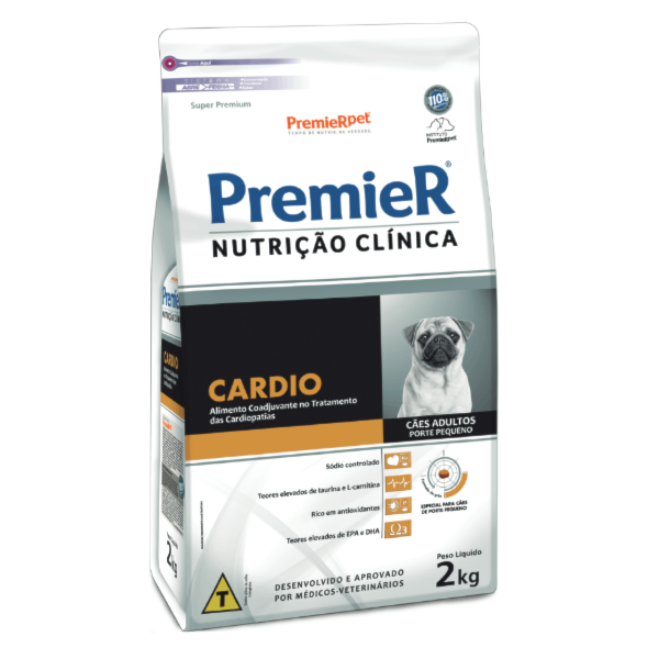 Ração Premier Nutrição Clínica Cardio Raças Pequenas 2kg - Premier Ração Premier Nutrição Clínica Cardio Raças Pequenas 2kg - Premier