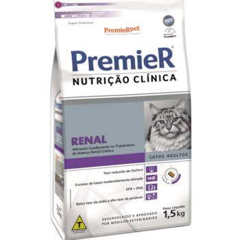 Ração Premier Nutrição Clínica Gatos Renal - Premier Ração Premier Nutrição Clínica Gatos Renal - Premier