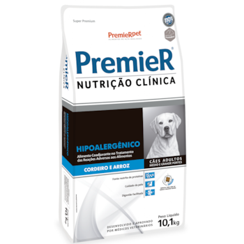 Ração Premier Nutrição Clínica Hipoalergênico Cordeiro e Arroz Raças Médias e Grandes Cães Adultos - Premier Ração Premier Nutrição Clínica Hipoalergênico Cordeiro e Arroz Raças Médias e Grandes Cães Adultos - Premier