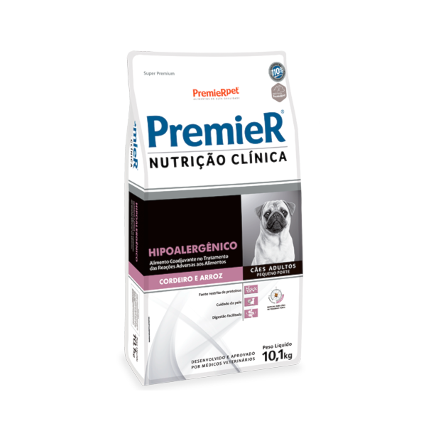Ração Premier Nutrição Clínica Hipoalergênico Cordeiro e Arroz Raças Pequenas Cães Adultos - Premier Ração Premier Nutrição Clínica Hipoalergênico Cordeiro e Arroz Raças Pequenas Cães Adultos - Premier