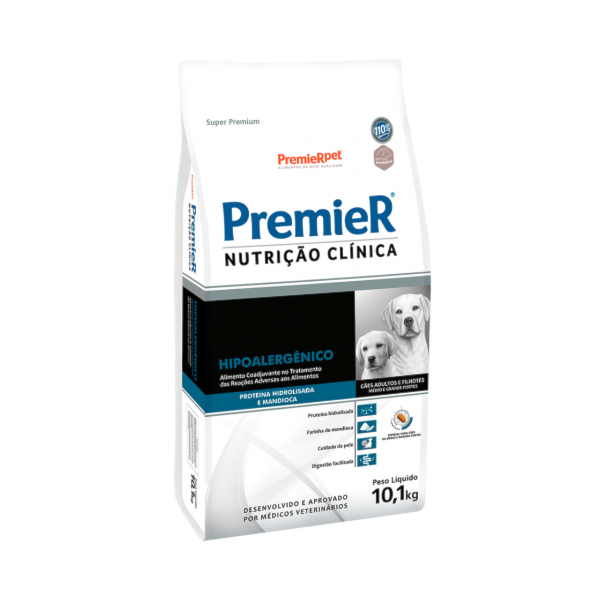 Ração Premier Nutrição Clínica Hipoalergênico Proteína Hidrolisada Cordeiro e Arroz Raças Médias e Grandes Cães Adultos - Premier Ração Premier Nutrição Clínica Hipoalergênico Proteína Hidrolisada Cordeiro e Arroz Raças Médias e Grandes Cães Adultos - Premier