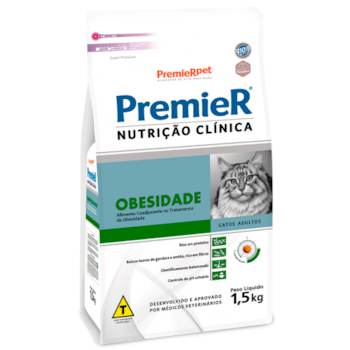 Ração Premier Nutrição Clínica Obesidade Gatos Adultos - Premier Ração Premier Nutrição Clínica Obesidade Gatos Adultos - Premier