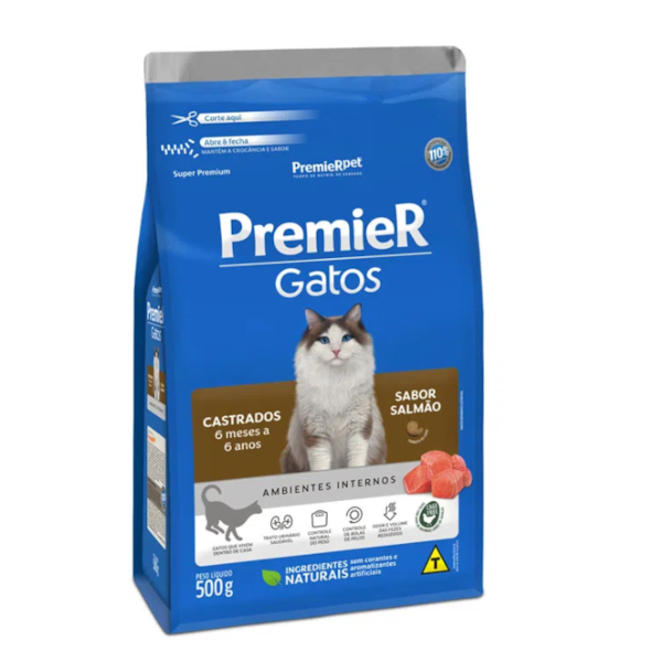 Ração Premier Para Gatos Castrados Salmão (6meses a 6anos) - Premier Ração Premier Para Gatos Castrados Salmão (6meses a 6anos) - Premier
