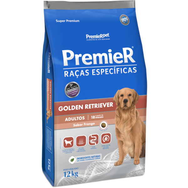 Ração Premier Raças Específicas Golden Retriever Adultos - Premier Ração Premier Raças Específicas Golden Retriever Adultos - Premier
