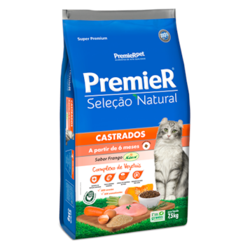 Ração Premier Seleção Natural Castrados Gatos Adultos - Premier Ração Premier Seleção Natural Castrados Gatos Adultos - Premier