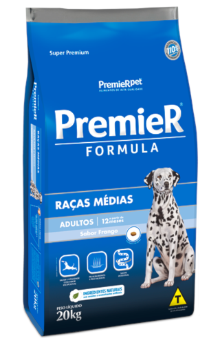 Ração Premiere Formula Raças Médias Frango Cães Adultos - Premier