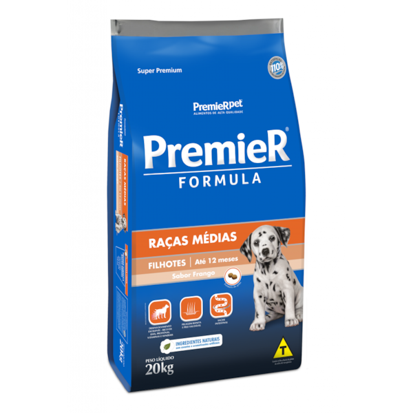 Ração Premiere Formula Raças Médias Frango Cães Filhotes - Premier Ração Premiere Formula Raças Médias Frango Cães Filhotes - Premier