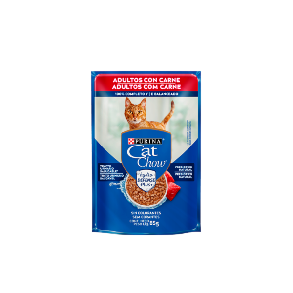 Ração Purina Cat Chow Sachê Carne ao Molho - Gatos Adultos