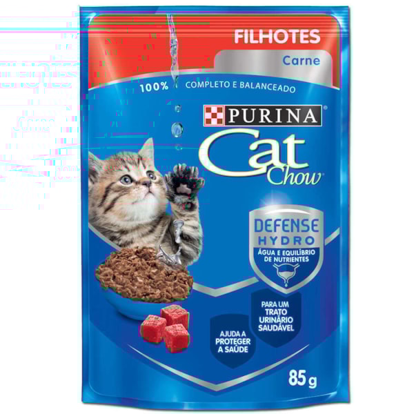 Ração Purina Cat Chow Sachê Carne ao Molho - Gatos Filhotes Ração Purina Cat Chow Sachê Carne ao Molho - Gatos Filhotes