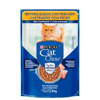 Ração Purina Cat Chow Sachê Peixe ao Molho Castrados - Gatos Adultos Ração Purina Cat Chow Sachê Peixe ao Molho Castrados - Gatos Adultos