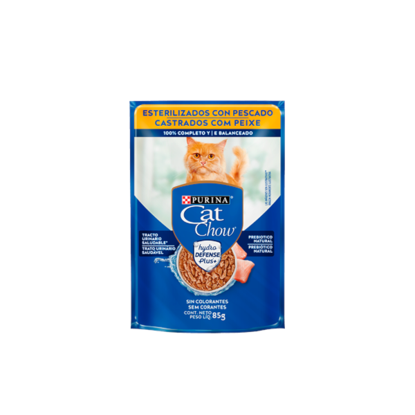 Ração Purina Cat Chow Sachê Peixe ao Molho Castrados - Gatos Adultos Ração Purina Cat Chow Sachê Peixe ao Molho Castrados - Gatos Adultos