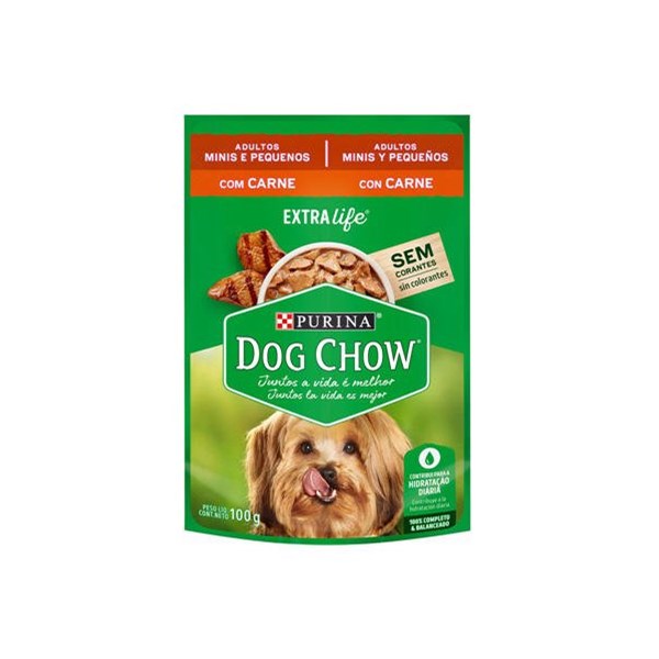 Ração Purina Dog Chow Sachê Carne Raças Pequenas - Cães Adultos