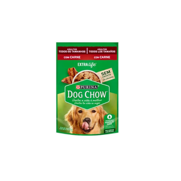 Ração Purina Dog Chow Sachê Extra Life Carne Cães Adultos 100g - Purina Ração Purina Dog Chow Sachê Extra Life Carne Cães Adultos 100g - Purina
