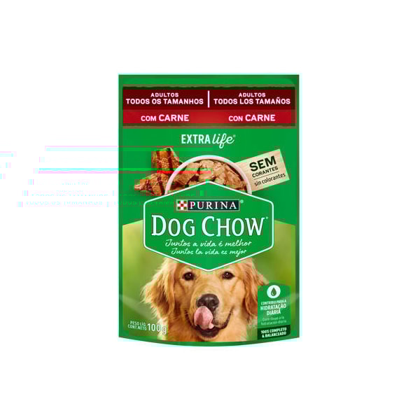 Ração Purina Dog Chow Sachê Extra Life Carne - Cães Adultos Ração Purina Dog Chow Sachê Extra Life Carne - Cães Adultos