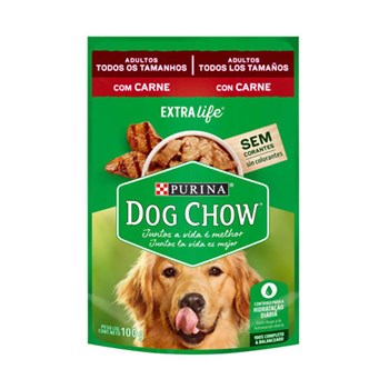 Ração Purina Dog Chow Sachê Extra Life Carne - Cães Adultos