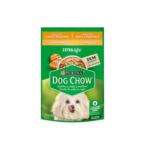 Ração Purina Dog Chow Sachê Extra Life Frango Raças Pequenas - Cães Adultos