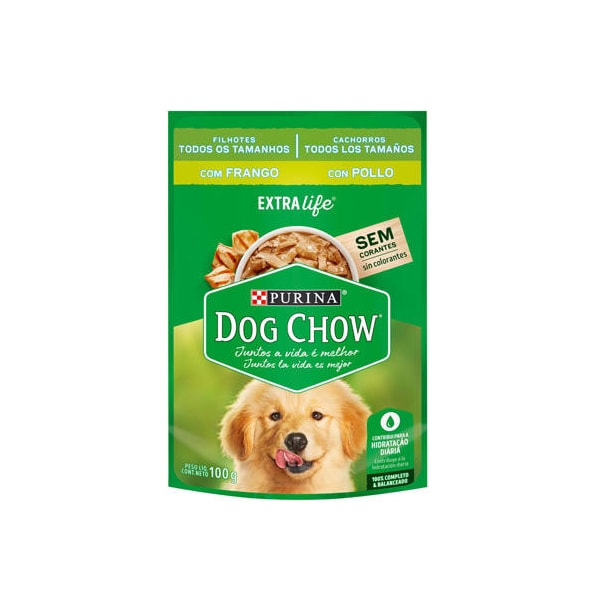 Ração Purina Dog Chow Sachê Franguinho ao Molho - Cães Filhotes Ração Purina Dog Chow Sachê Franguinho ao Molho - Cães Filhotes