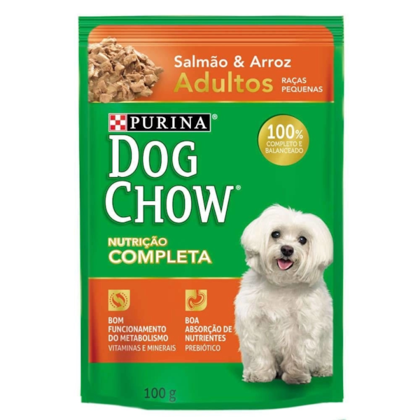 Ração Purina Dog Chow Sachê Salmão e Arroz - Cães Adultos Ração Purina Dog Chow Sachê Salmão e Arroz - Cães Adultos