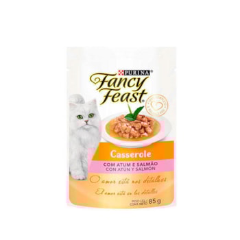 Ração Purina Fancy Feast Casserole Com Atum e Salmão - Gatos Adultos Ração Purina Fancy Feast Casserole Com Atum e Salmão - Gatos Adultos
