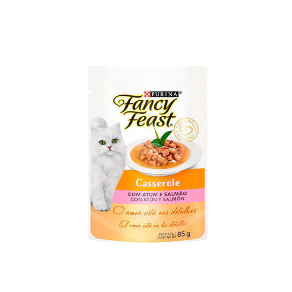 Ração Purina Fancy Feast Casserole Com Atum e Salmão - Gatos Adultos Ração Purina Fancy Feast Casserole Com Atum e Salmão - Gatos Adultos