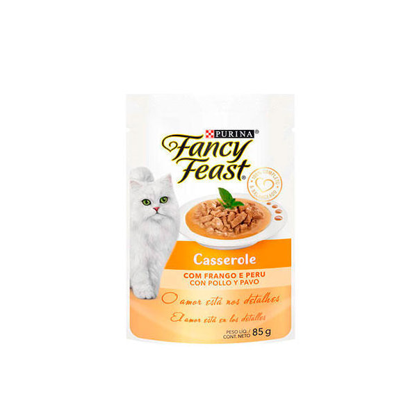 Ração Purina Fancy Feast Casserole Com Frango e Peru - Gatos Adultos Ração Purina Fancy Feast Casserole Com Frango e Peru - Gatos Adultos