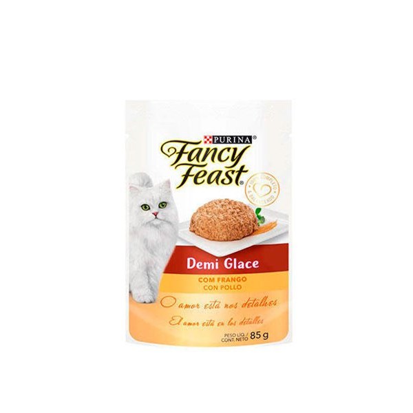 Ração Purina Fancy Feast Demi Glace Com Frango - Gatos Adultos