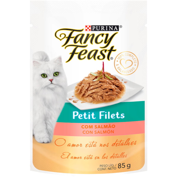 Ração Purina Fancy Feast Mini Filés com Salmão ao Molho - Gatos Adultos Ração Purina Fancy Feast Mini Filés com Salmão ao Molho - Gatos Adultos