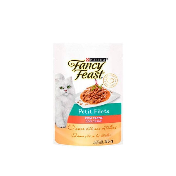 Ração Purina Fancy Feast Petit Filé Com Carne - Gatos Adultos Ração Purina Fancy Feast Petit Filé Com Carne - Gatos Adultos