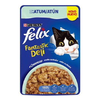 Ração Purina Felix Fantastic Deli Atum - Gatos Adultos