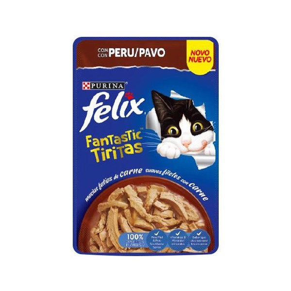 Ração Purina Felix Fantastic Tiritas Peru - Gatos Adultos