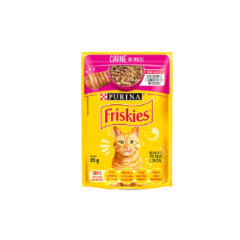 Ração Purina Friskies Sachê Carne ao Molho - Gatos Adultos Ração Purina Friskies Sachê Carne ao Molho - Gatos Adultos