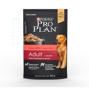 Ração Purina Pro Plan Sachê Carne - Cães Adultos Ração Purina Pro Plan Sachê Carne - Cães Adultos