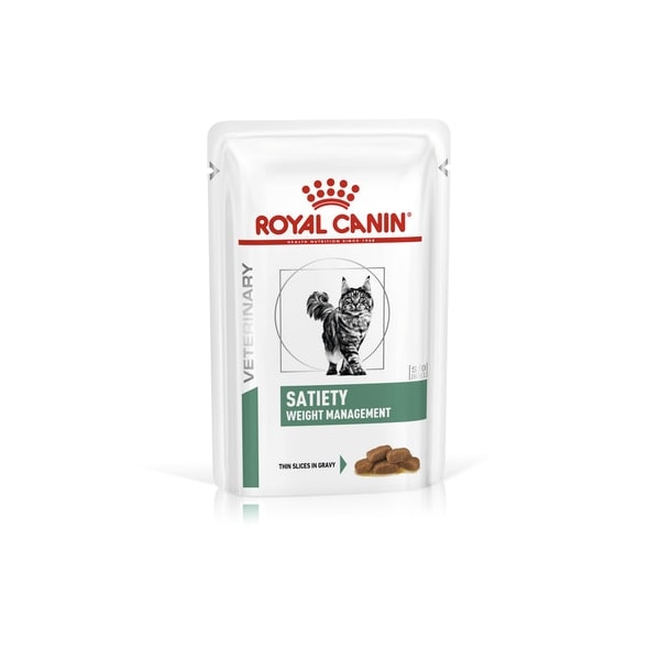Ração Royal Canin Veterinary Diet Sachê Satiety Gatos Adultos - Royal Canin Ração Royal Canin Veterinary Diet Sachê Satiety Gatos Adultos - Royal Canin