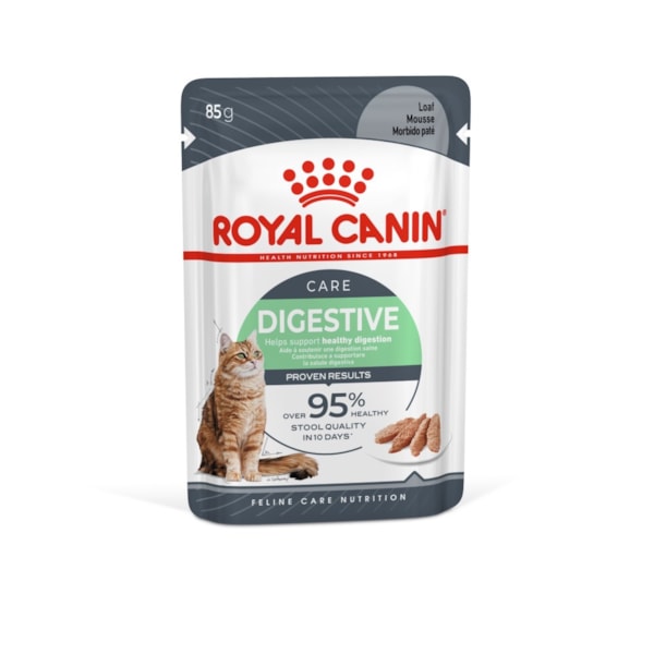 Ração Úmida Royal Canin Sachê Patê Cuidado Digestivo para Gatos Adultos - 85 g