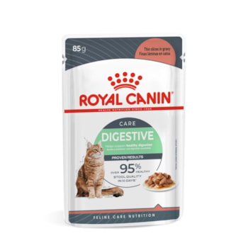Ração Úmida Royal Canin Sachê Pedaços ao Molho Cuidado Digestivo para Gatos Adultos - 85 g