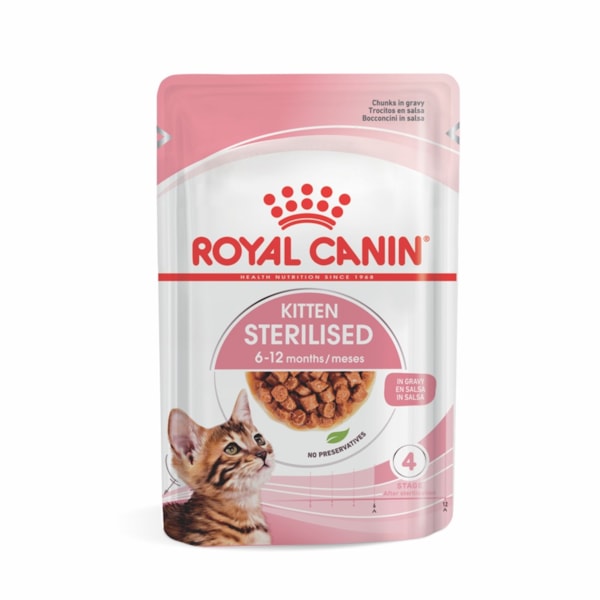 Ração Úmida Royal Canin Sachê Pedaços ao Molho para Gatos Filhotes Castrados de até 12 meses - 85 g Ração Úmida Royal Canin Sachê Pedaços ao Molho para Gatos Filhotes Castrados de até 12 meses - 85 g