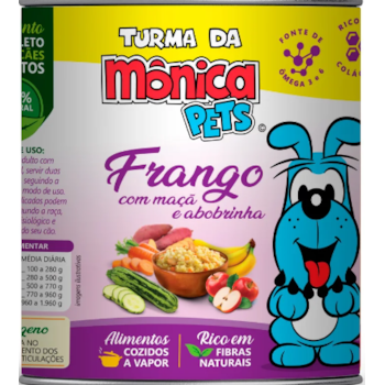 Ração Úmida Turma da Mônica Pets para Cachorro Frango com Maça e Abobrinha 280g - Turma da Mônica Ração Úmida Turma da Mônica Pets para Cachorro Frango com Maça e Abobrinha 280g - Turma da Mônica