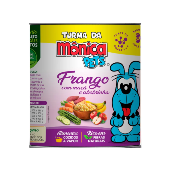 Ração Úmida Turma da Mônica Pets para Cachorro Frango com Maça e Abobrinha 280g - Turma da Mônica Ração Úmida Turma da Mônica Pets para Cachorro Frango com Maça e Abobrinha 280g - Turma da Mônica