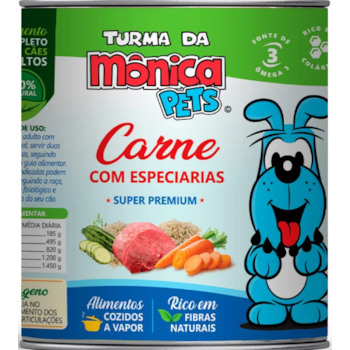 Ração Úmida Turma da Mônica Pets para Cães Carne com Especiarias 280g - Turma da Mônica Ração Úmida Turma da Mônica Pets para Cães Carne com Especiarias 280g - Turma da Mônica