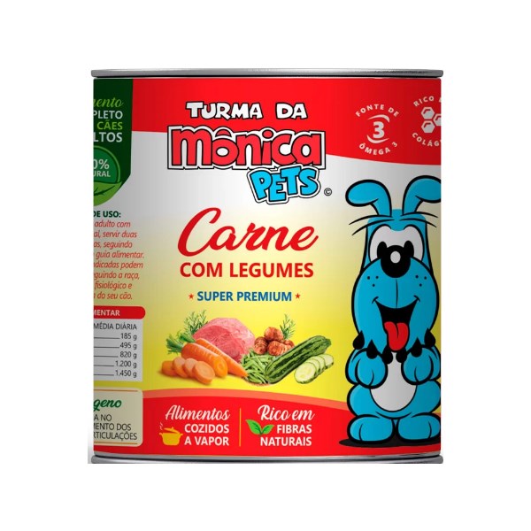 Ração Úmida Turma da Mônica Pets para Cães Carne com Legumes 280g - Turma da Mônica