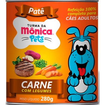 Ração Úmida Turma da Mônica Pets para Cães Patê Carne com Legumes 280g - Turma da Mônica
