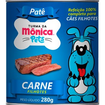 Ração Úmida Turma da Mônica Pets para Cães Patê Carne Filhotes 280g - Turma da Mônica