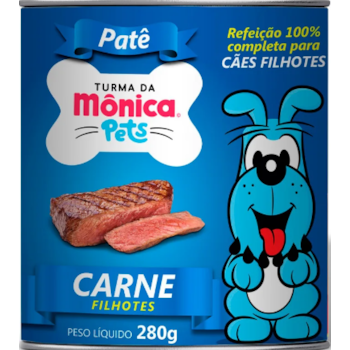 Ração Úmida Turma da Mônica Pets para Cães Patê Carne Filhotes 280g - Turma da Mônica Ração Úmida Turma da Mônica Pets para Cães Patê Carne Filhotes 280g - Turma da Mônica