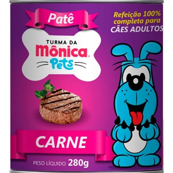 Ração Úmida Turma da Mônica Pets para Cães Patê de Carne 280g - Turma da Mônica