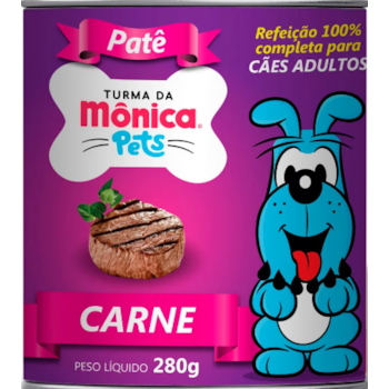 Ração Úmida Turma da Mônica Pets para Cães Patê de Carne 280g - Turma da Mônica Ração Úmida Turma da Mônica Pets para Cães Patê de Carne 280g - Turma da Mônica
