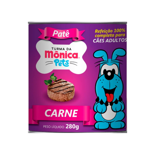 Ração Úmida Turma da Mônica Pets para Cães Patê de Carne 280g - Turma da Mônica Ração Úmida Turma da Mônica Pets para Cães Patê de Carne 280g - Turma da Mônica